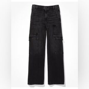 American Eagle Outfitters Super High Rise Baggy Wide Leg Cargo Jeans | NWOT